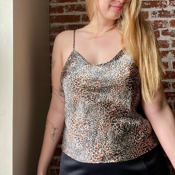 Y2K Leopard print silky camisole - Picture 1 of 6
